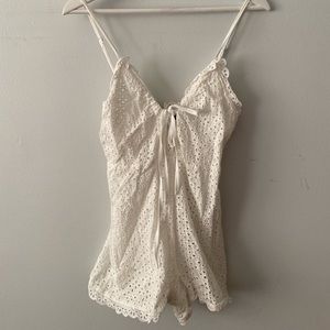 White Eyelet Romper
